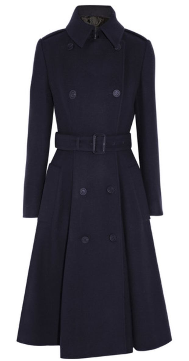 BURBERRY-PRORSUM-Belted-brushed-wool-blend-coat